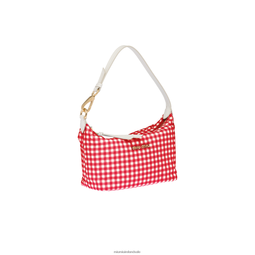 IE Miu MiuCollection Spirit Printed Faille Mini-bag Red/White XJN62J173