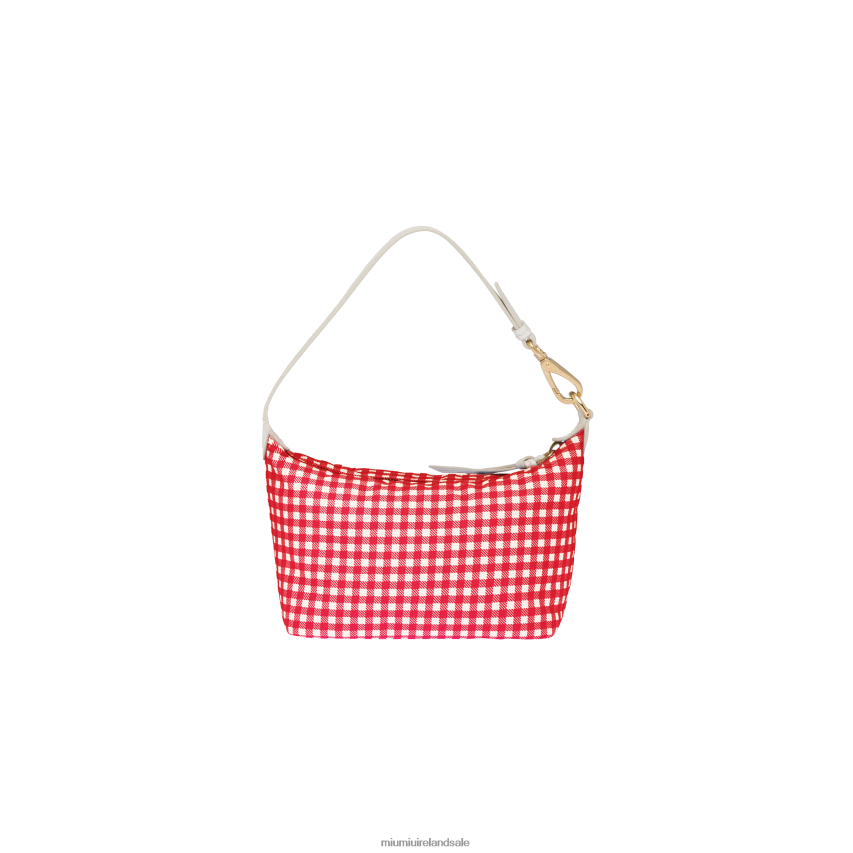 IE Miu MiuCollection Spirit Printed Faille Mini-bag Red/White XJN62J173