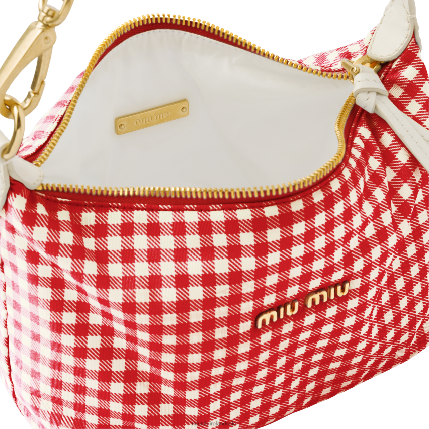 IE Miu MiuCollection Spirit Printed Faille Mini-bag Red/White XJN62J173
