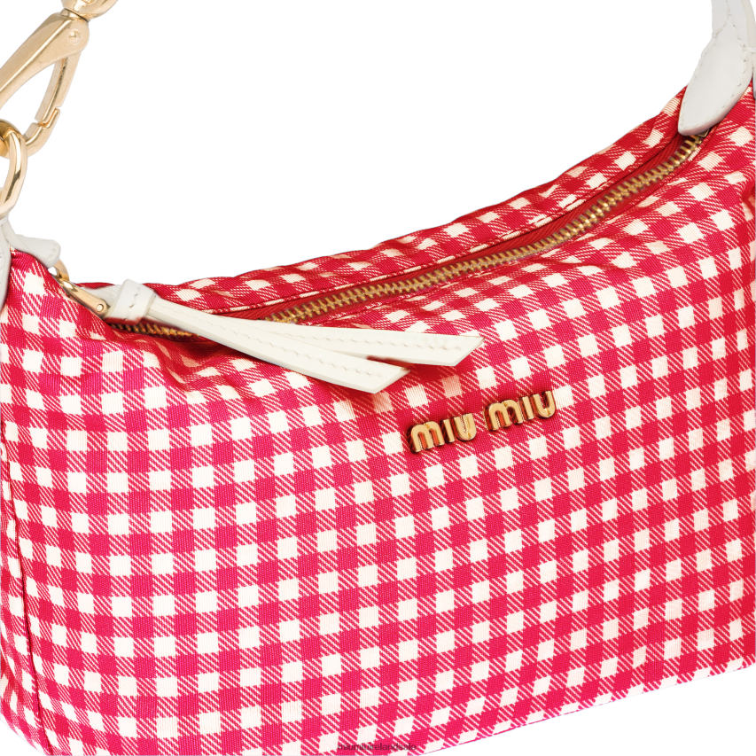 IE Miu MiuCollection Spirit Printed Faille Mini-bag Red/White XJN62J173