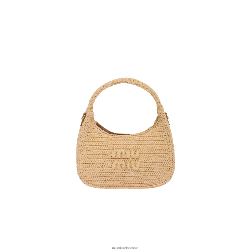 IE Miu MiuCollection Crochet Hobo Bag Natural XJN62J20