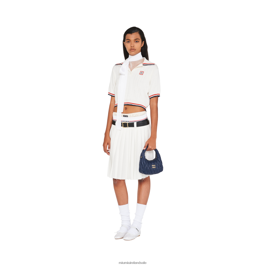 IE Miu MiuCollection Wander Matelasse Nappa Leather Mini Hobo Bag Baltic Blue XJN62J5