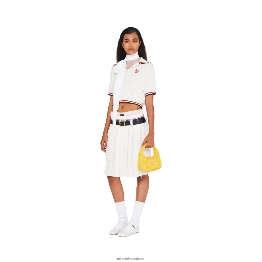 IE Miu MiuCollection Wander Matelasse Nappa Leather Mini Hobo Bag Sunny Yellow XJN62J2