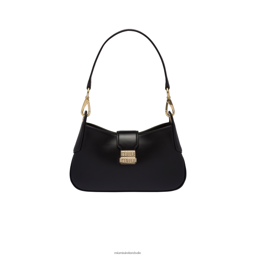 IE Miu MiuCollection Leather Hobo Bag Black XJN62J90