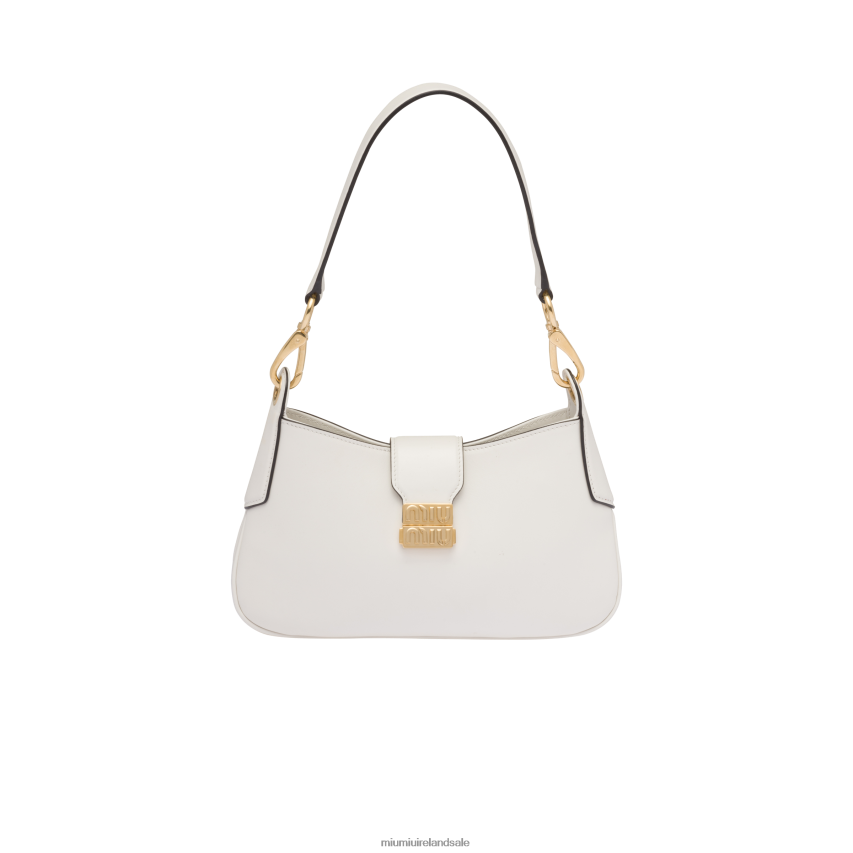 IE Miu MiuCollection Leather Hobo Bag White XJN62J94