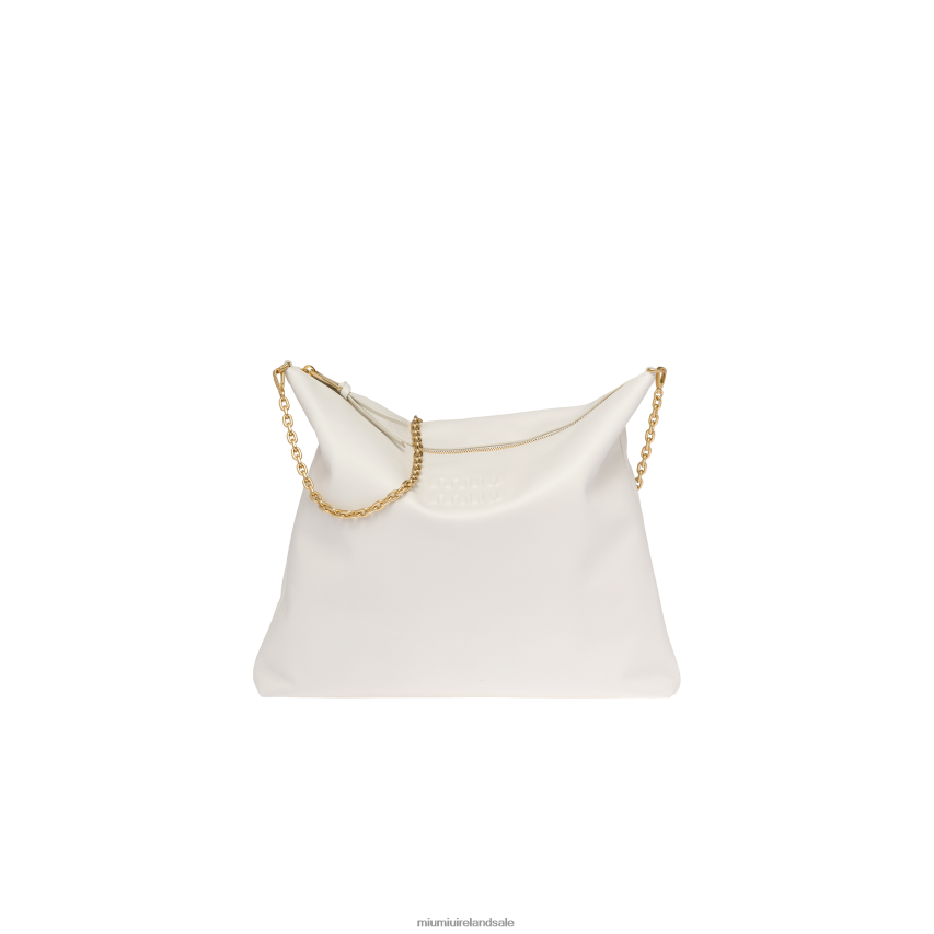 IE Miu MiuCollection Leather Shoulder Bag White XJN62J100