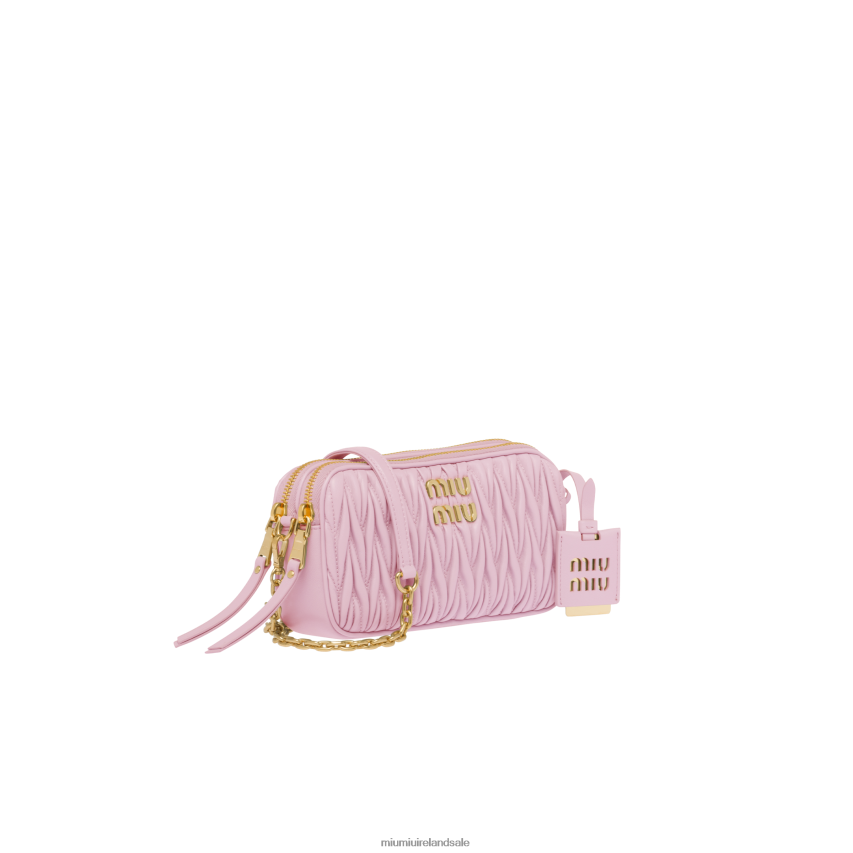 IE Miu MiuCollection Matelasse Nappa Leather Mini-bag Alabaster Pink XJN62J83