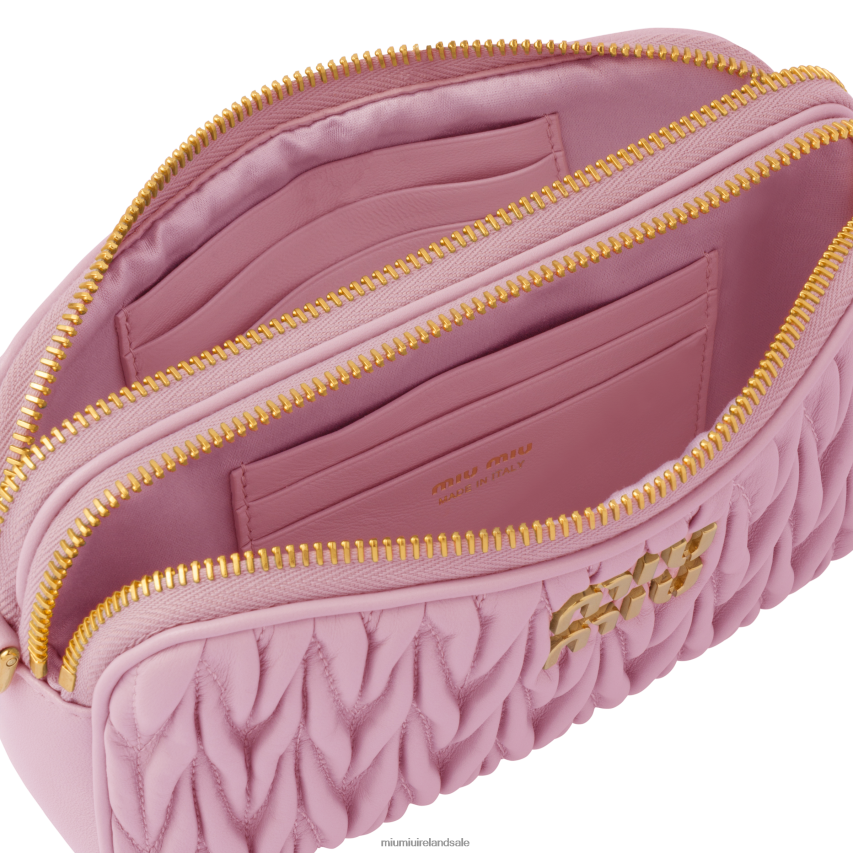 IE Miu MiuCollection Matelasse Nappa Leather Mini-bag Alabaster Pink XJN62J83