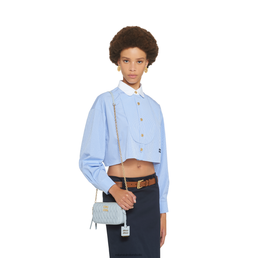 IE Miu MiuCollection Matelasse Nappa Leather Mini-bag Cornflower XJN62J82