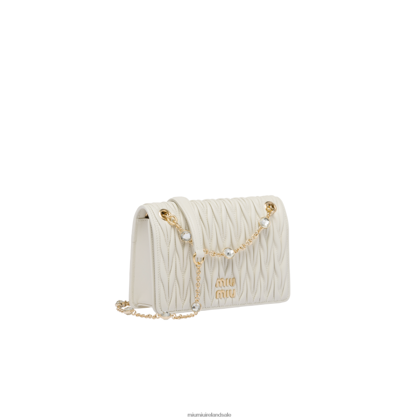 IE Miu MiuCollection Matelasse Nappa Leather Mini-bag White XJN62J113