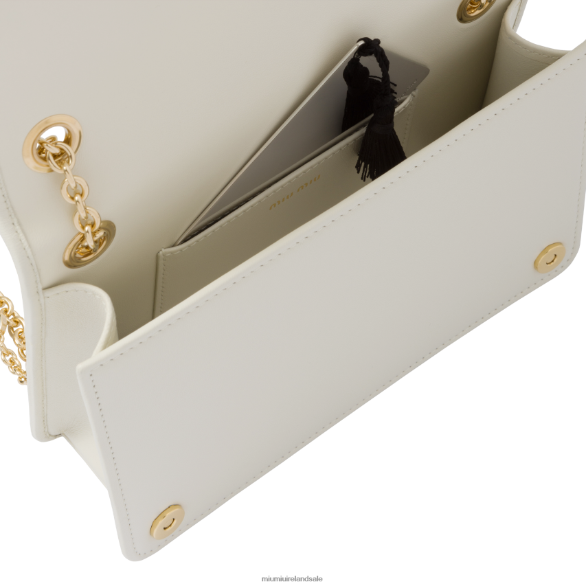 IE Miu MiuCollection Matelasse Nappa Leather Mini-bag White XJN62J113
