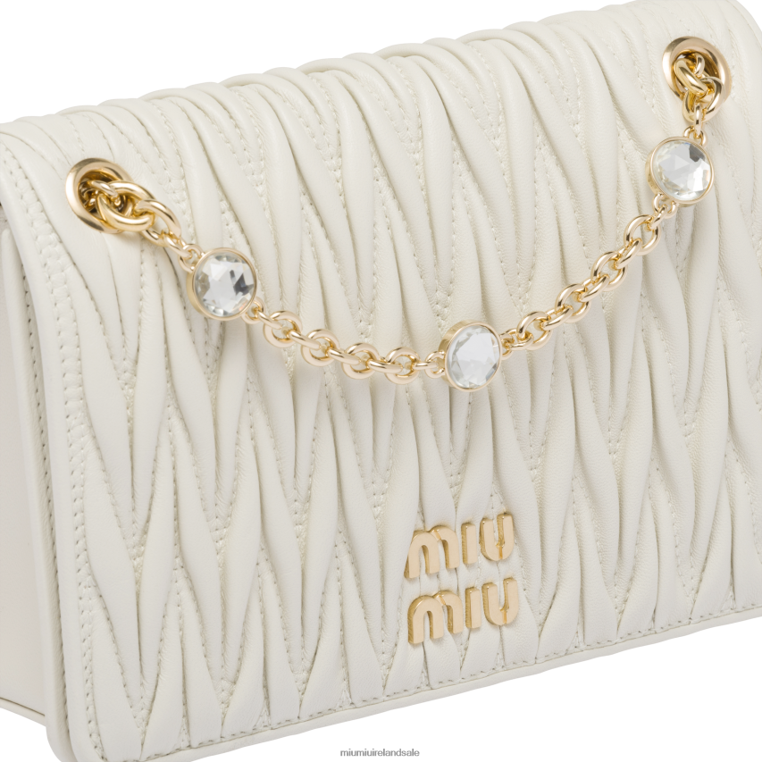 IE Miu MiuCollection Matelasse Nappa Leather Mini-bag White XJN62J113