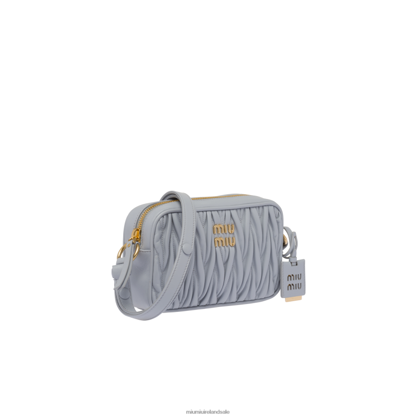 IE Miu MiuCollection Matelasse Nappa Leather Shoulder Bag Cornflower XJN62J79