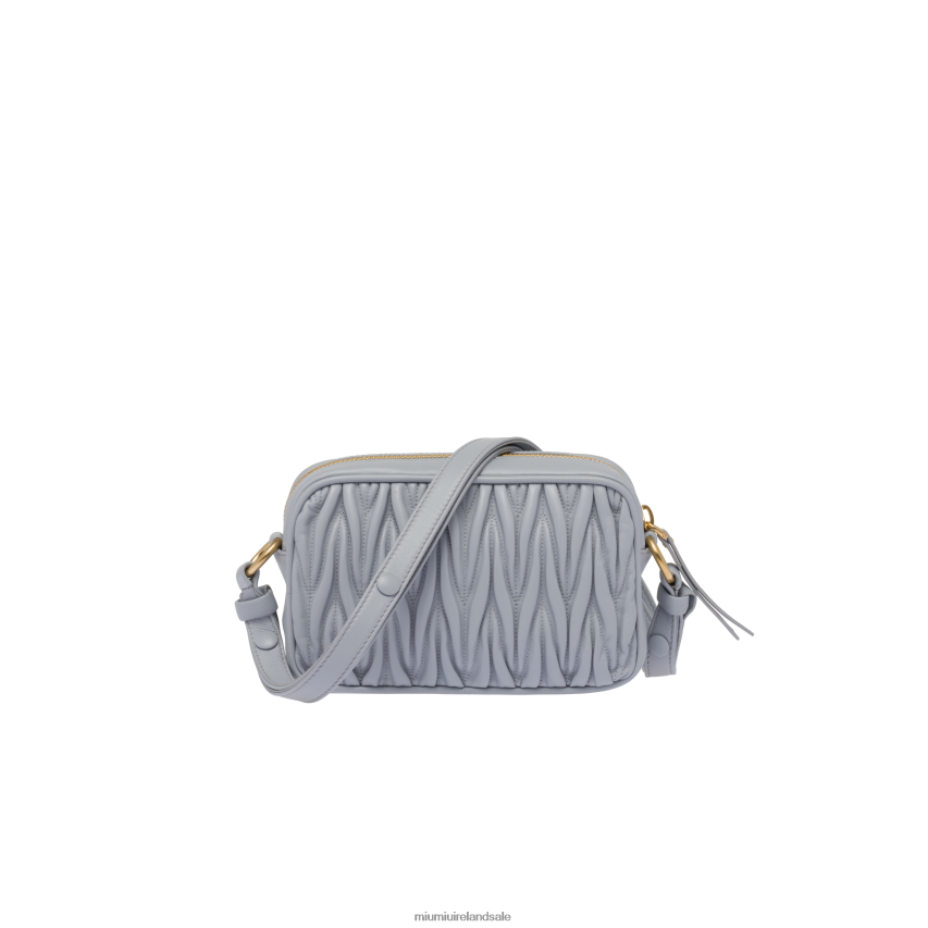 IE Miu MiuCollection Matelasse Nappa Leather Shoulder Bag Cornflower XJN62J79