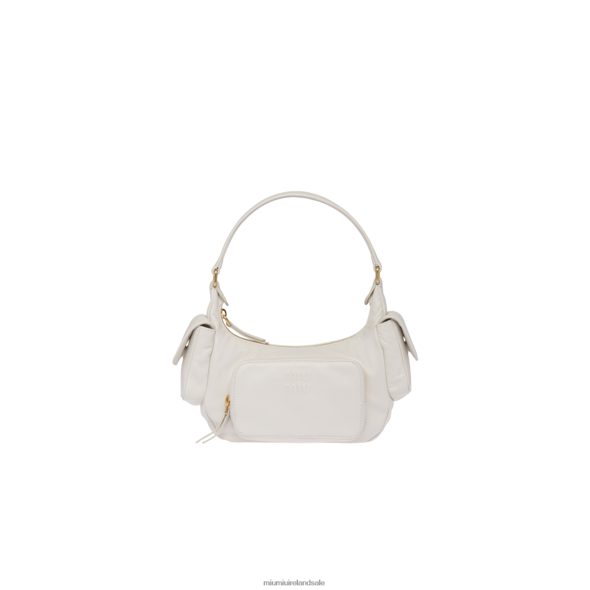 IE Miu MiuCollection Nappa Leather Pocket Bag White XJN62J85