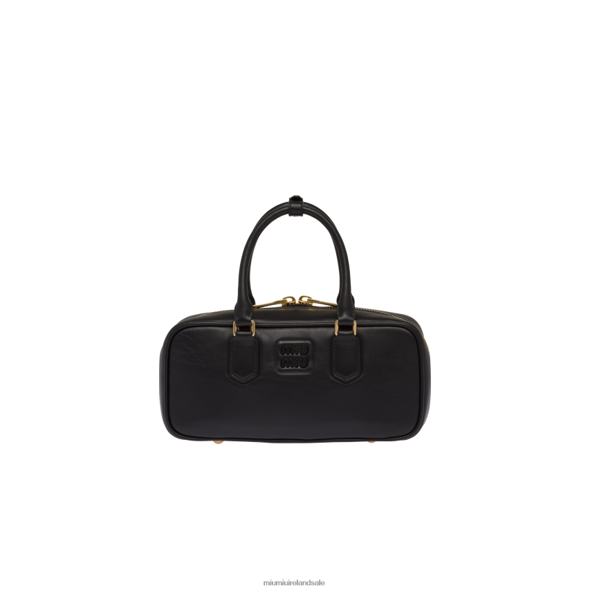IE Miu MiuCollection Arcadie Leather Bag Black XJN62J137