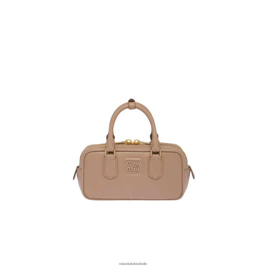 IE Miu MiuCollection Arcadie Leather Bag Cameo XJN62J138
