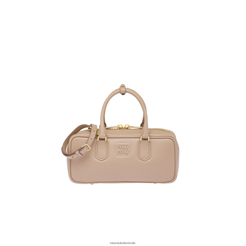 IE Miu MiuCollection Arcadie Leather Bag Cameo XJN62J139