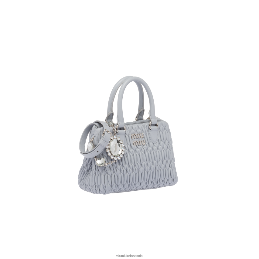 IE Miu MiuCollection Crystal Nappa Leather Handbag Cornflower XJN62J155