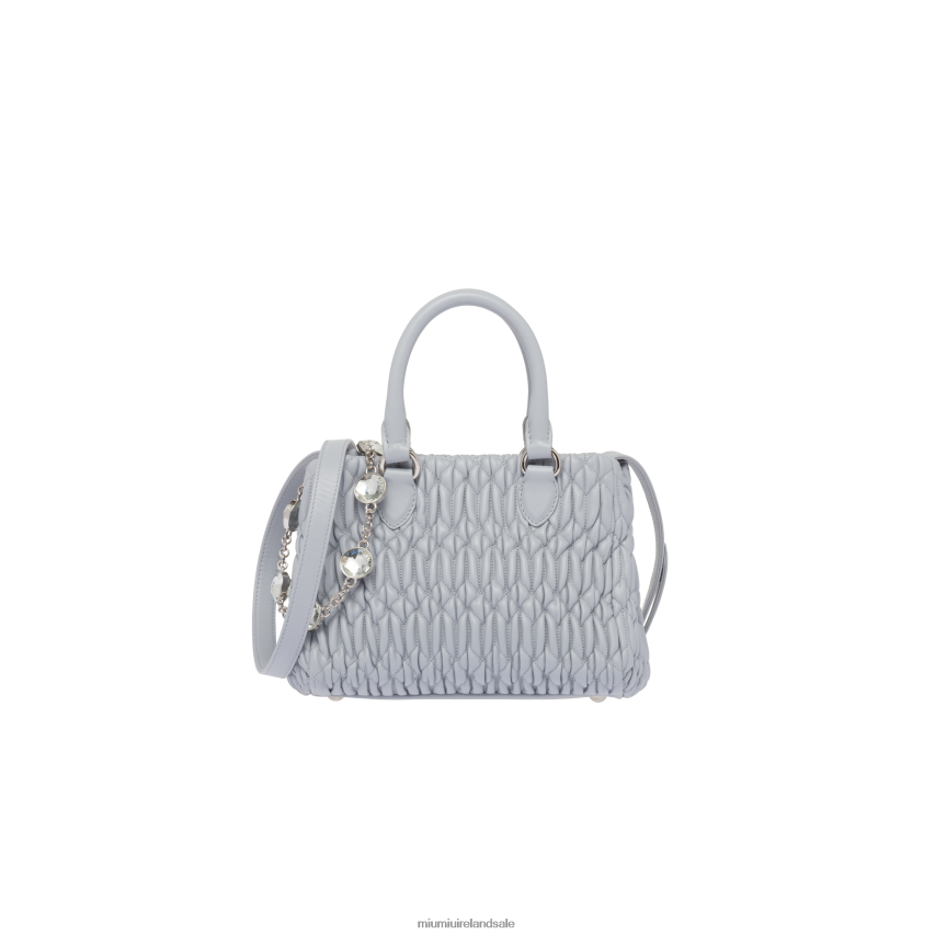 IE Miu MiuCollection Crystal Nappa Leather Handbag Cornflower XJN62J155