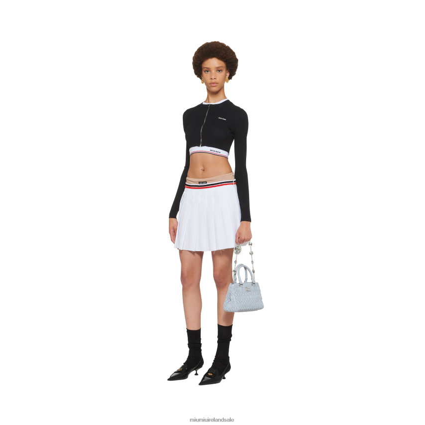 IE Miu MiuCollection Crystal Nappa Leather Handbag Cornflower XJN62J155