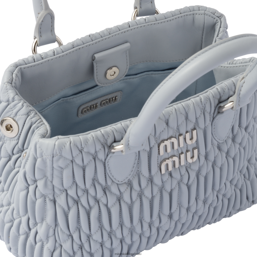 IE Miu MiuCollection Crystal Nappa Leather Handbag Cornflower XJN62J155
