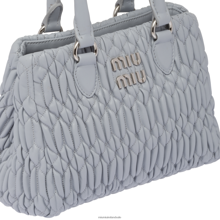 IE Miu MiuCollection Crystal Nappa Leather Handbag Cornflower XJN62J155