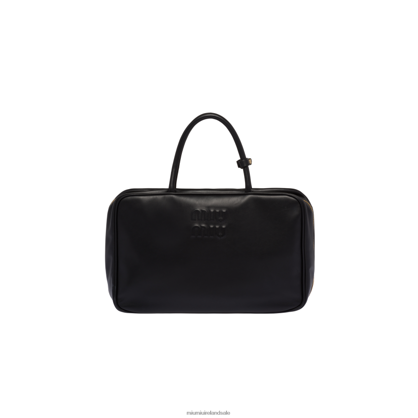 IE Miu MiuCollection Leather Top-handle Bag Black XJN62J151