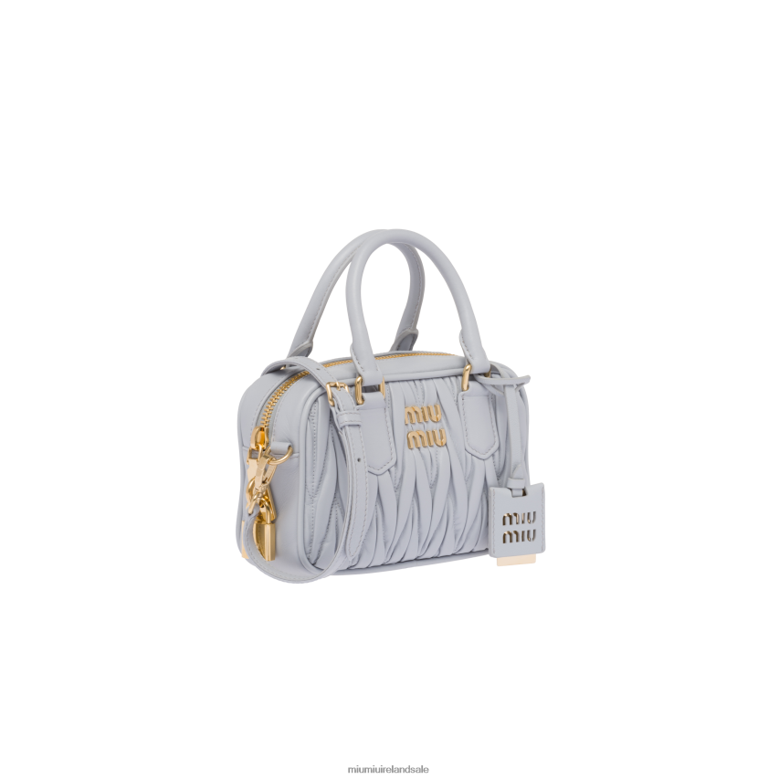 IE Miu MiuCollection Matelasse Nappa Leather Top-handle Bag Cornflower XJN62J145