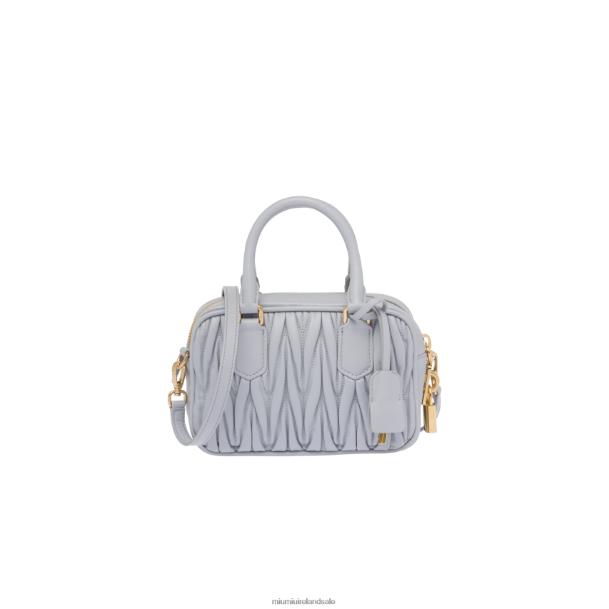 IE Miu MiuCollection Matelasse Nappa Leather Top-handle Bag Cornflower XJN62J145