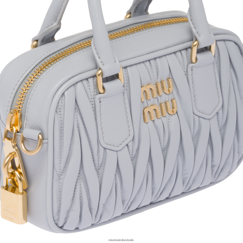 IE Miu MiuCollection Matelasse Nappa Leather Top-handle Bag Cornflower XJN62J145