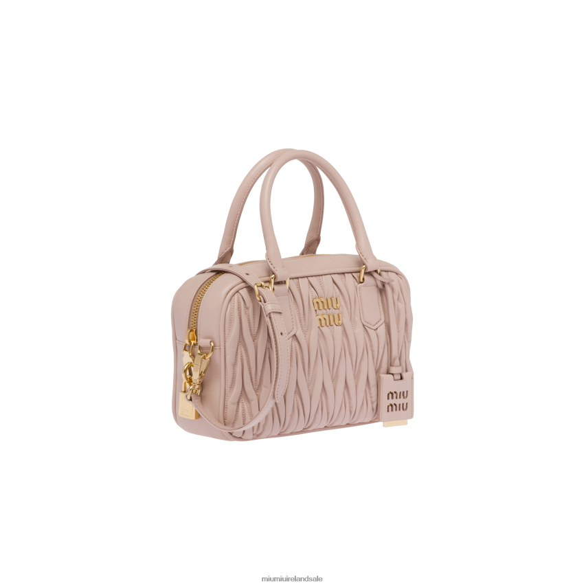 IE Miu MiuCollection Matelasse Nappa Leather Top-handle Bag Water Lily XJN62J147