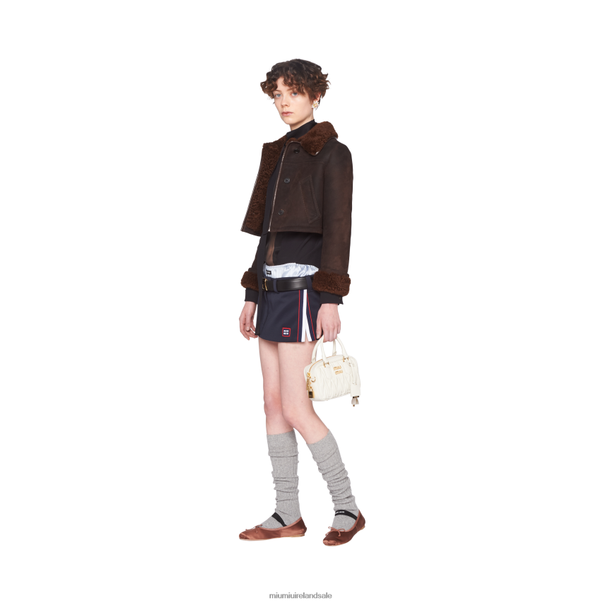 IE Miu MiuCollection Matelasse Nappa Leather Top-handle Bag White XJN62J143