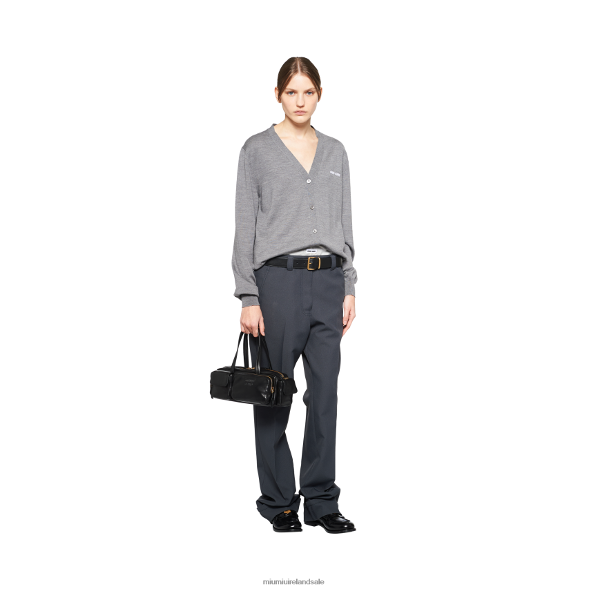 IE Miu MiuCollection Nappa Leather Top-handle Bag Black XJN62J141