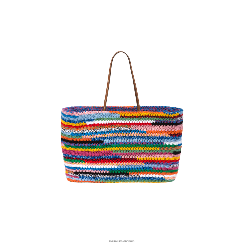 IE Miu MiuCollection Crochet Tote Bag Multicolored XJN62J130