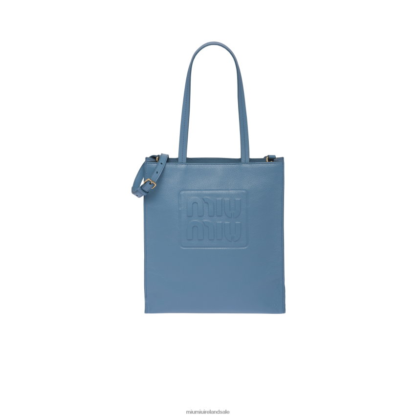 IE Miu MiuCollection Madras Tote Bag Astral Blue XJN62J122