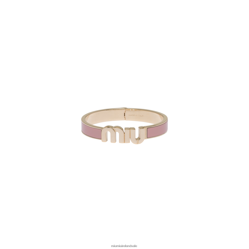 IE Miu MiuJewels Enameled Metal Bracelet Orchid Pink XJN62J1340