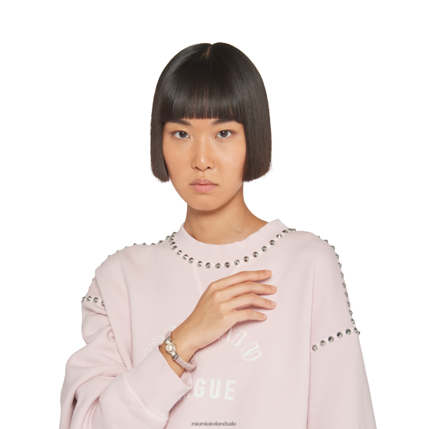 IE Miu MiuJewels Nappa Leather And Metal Bracelet Opal XJN62J1351