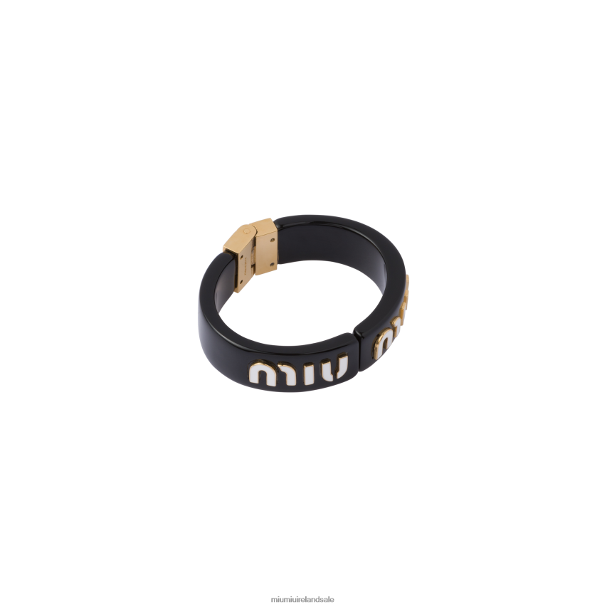 IE Miu MiuJewels Plexiglas And Metal Bracelet Black/White XJN62J1360