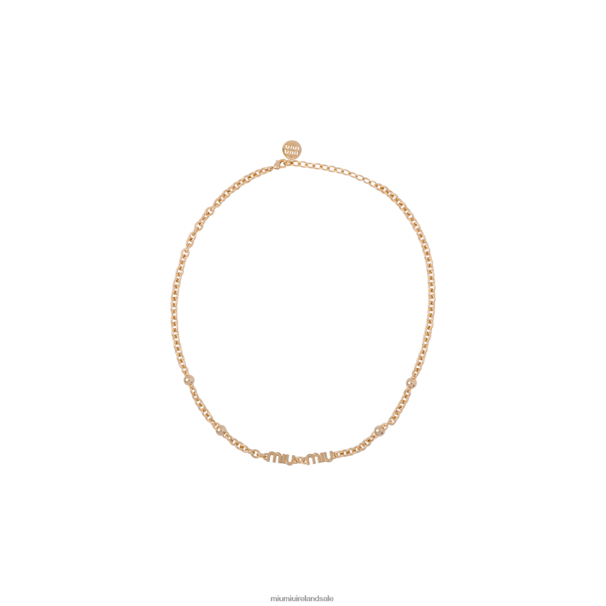 IE Miu MiuJewels Metal Necklace Gold XJN62J1380