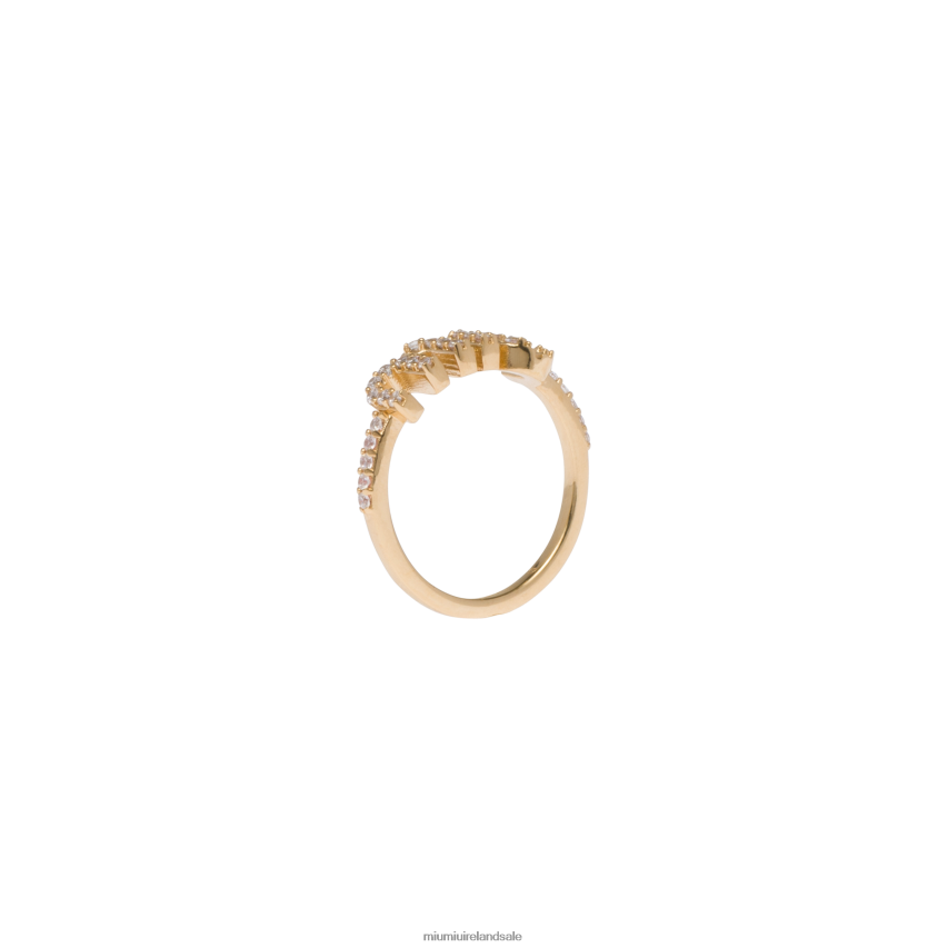 IE Miu MiuJewels Crystal Ring Gold XJN62J1390