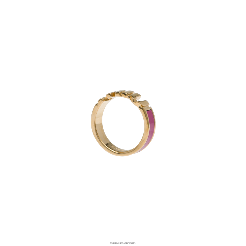 IE Miu MiuJewels Enameled Metal Ring Fuchsia XJN62J1387