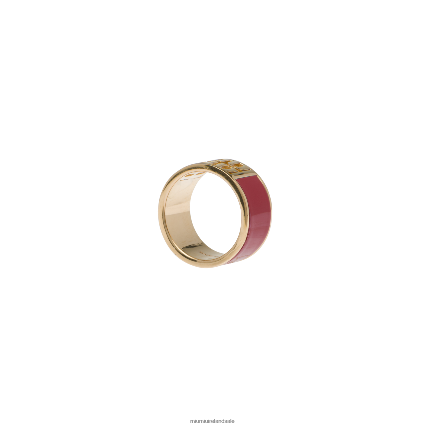 IE Miu MiuJewels Enameled Metal Ring Red XJN62J1383