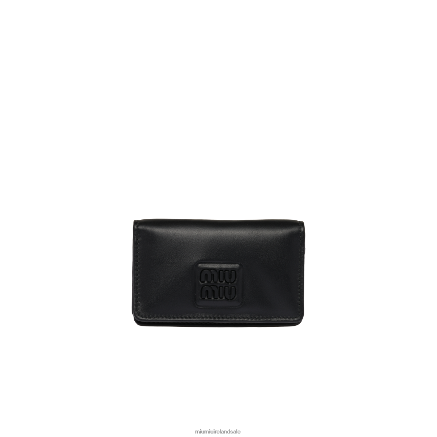 IE Miu MiuCollection Leather Card Holder Black XJN62J1030