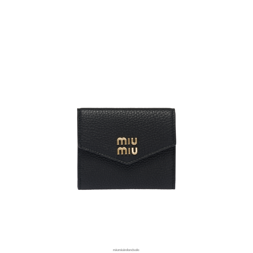IE Miu MiuCollection Leather Card Holder Black XJN62J1060