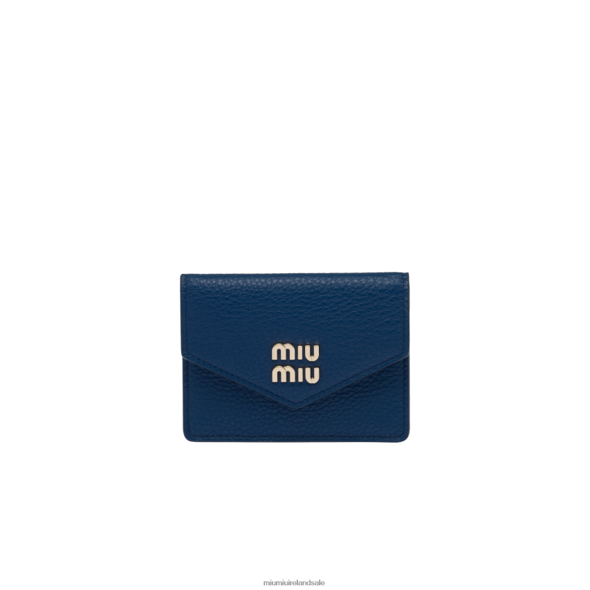 IE Miu MiuCollection Leather Card Holder Bluette XJN62J1062