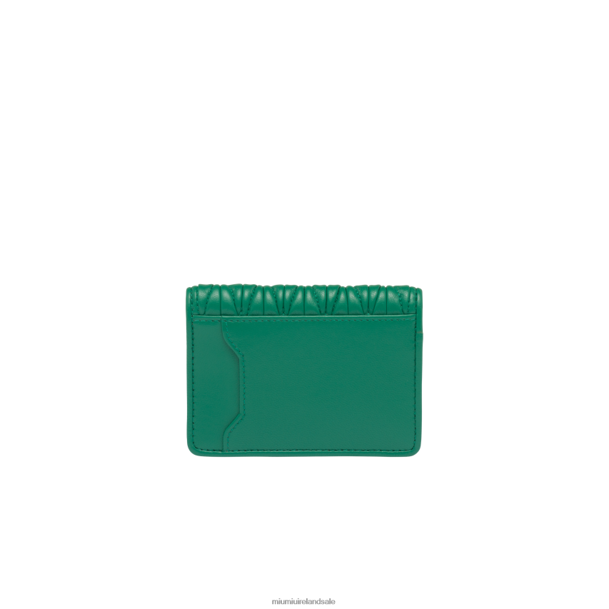IE Miu MiuCollection Matelasse Nappa Leather Card Holder Mango XJN62J1048