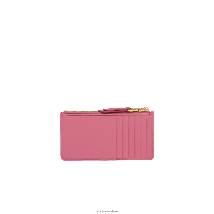 IE Miu MiuCollection Matelasse Nappa Leather Envelope Wallet Begonia Pink XJN62J1052