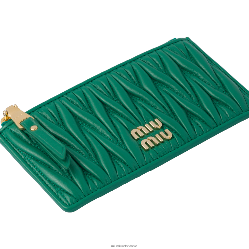 IE Miu MiuCollection Matelasse Nappa Leather Envelope Wallet Mango XJN62J1053