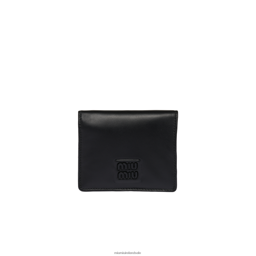 IE Miu MiuCollection Small Leather Wallet Black XJN62J1064